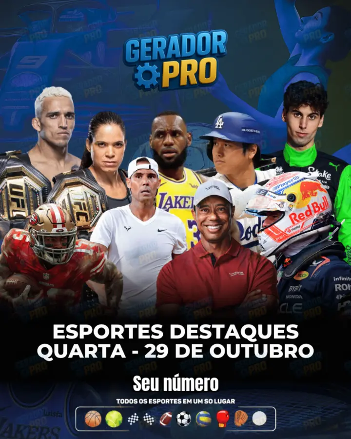 Banner de esportes em destaque