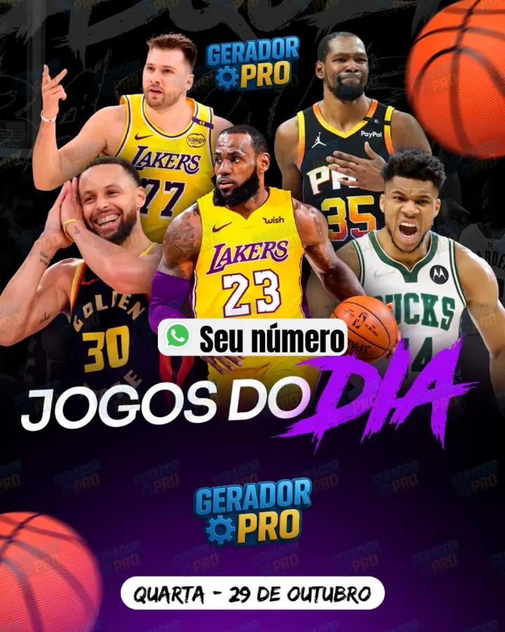 Banner completo de jogos da NBA