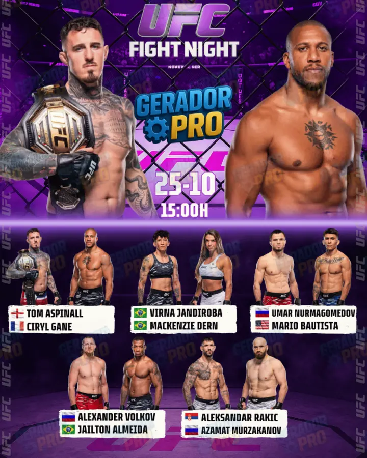 Card completo de UFC